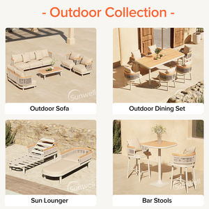 Meubles d'extérieur en aluminium, lit <span class=keywords><strong>de</strong></span> <span class=keywords><strong>soleil</strong></span> <span class=keywords><strong>double</strong></span>, résistant aux UV, lit <span class=keywords><strong>de</strong></span> repos, lit <span class=keywords><strong>de</strong></span> jour <span class=keywords><strong>rond</strong></span> pour les villas <span class=keywords><strong>de</strong></span> villégiature, au bord <span class=keywords><strong>de</strong></span> la piscine - Product Image 2