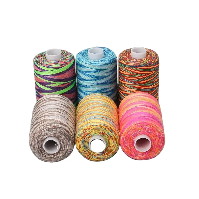Новый высококачественный шитье 1000 ярдов Радужная градиентная линия красочная полиэфирная нить подходит для шитья рукоделия