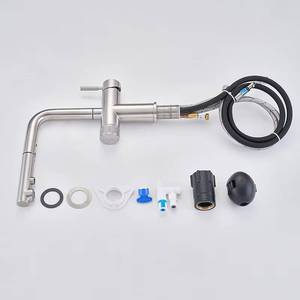 Modern Design <b>Deck</b> Mounted <b>Brushed</b> Stainless Steel 1 Handle Pull Out Ceramic Valve Core Purifier Kitchen Water Faucet 3 Ways - Product Image 5