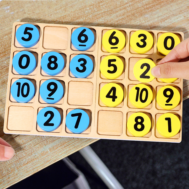 Interactive Wooden Digital Battle Toy Fun Early Education Puzzle Game for Kids EN71 Certified Math Subject