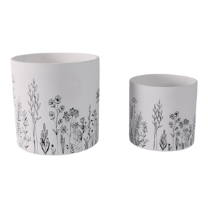 Fioriere con design floreale per uso interno ed esterno, supporto per piante contemporaneo - Product Image 1