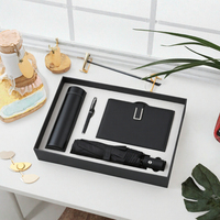 Coffrets cadeaux de parfum 4 en 1 avec thermos, stylo en métal, carnet et parapluie pliable pour cadeaux d'affaires pour cadres
