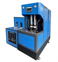 Máquina Sopladora de Botellas PET Semiautomática Controlada por PLC de la Mejor Calidad, Fabricada en China, con Moldeo por Soplado y Estirado, Garantía de 3 Años
