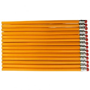 Promotion – Crayons hexagonaux en bois de 7,5 pouces, noirs, mine HB, avec gomme, lot de 12 pièces en boîte colorée, pour le bureau et l'école - Product Image 1