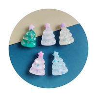Cabochons plats en résine de 23 mm en forme de sapin de Noël pour scrapbooking, fournitures de slime, décoration de coques de téléphone de Noël