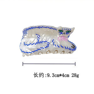 Niche Fun <span class=keywords><strong>gato</strong></span> <span class=keywords><strong>persa</strong></span> empalme textura ácido acético garra Clip alta calidad lindo Animal tiburón Clip alto sentido <span class=keywords><strong>de</strong></span> la moda horquillas - Product Image 6