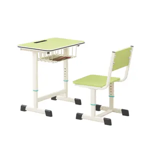 University Furniture Double Seater Desk And Chair Student Table