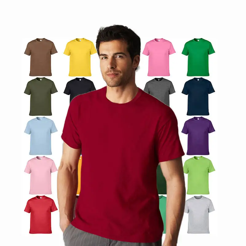 מעצב חולצה זול מחיר בסיסי 100% כותנה בתוספת גודל חולצות יוניסקס עם מותאם אישית הדפסת לוגו
