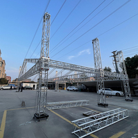 Structure de scène modulaire en alliage d'aluminium 6061-T6 portable, capacité de charge de 1000 kg, pour l'éclairage de scène, les événements DJ, les concerts, les expositions