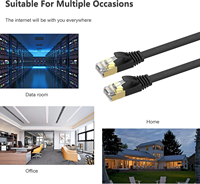 Câble de raccordement RJ45 haute vitesse 10Gbps 600MHz blindé résistant aux intempéries 25ft PS5/4/3 Xbox Modem routeur LAN réseau chat 7 câble Ethernet
