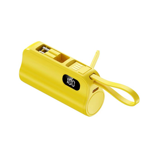 Portable Powerbank Mini Double prise cachée charge d'urgence 5000mAh Capsule Power Bank avec câble intégré pour téléphone portable - Product Image 3