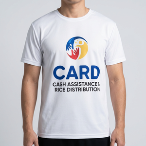 T-shirt all'ingrosso per la campagna elettorale nelle Filippine, con logo CARD Martin Romualdez MR, in poliestere ad asciugatura rapida, per raduni politici - Product Image 3