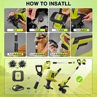Motoculteur Électrique Sans Fil 20V 9 Pouces, Mini Motoculteur de Jardin Alimenté par Batterie, 330 tr/min, OEM, Faible MOQ