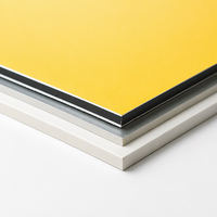 Revêtement mural ignifuge moderne et durable, panneau composite en aluminium ACP, épaisseur 2 mm/3 mm/4 mm, taille 1220x2440 mm, utilisation en extérieur