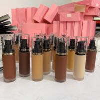 Fond de Teint Liquide Professionnel Marque Blanche Végans, Maquillage Cosmétiques Couvrance Totale Mat Résistant à l'Eau Longue Tenue