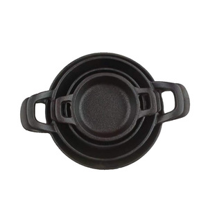 Cast Iron Mini Double-<b>Handled</b> Frying <b>Pan</b> Round Durable For Frying Eggs Outdoor Barbecue Home Use - Product Image 5