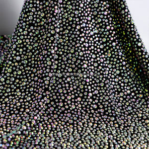 FB Новое поступление Стразы эластичная мягкая Хрустальная ткань Алмазная ткань для платьев - Product Image 2