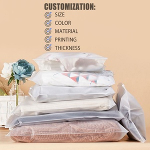 Custom Matte / Frosted LDPE Plastic Packaging Zipper <b>Bags</b> T Shirt Swimwear <b>Zip</b> Lock Clothing <b>Bags</b> - Product Image 5
