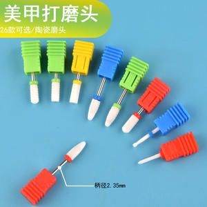 Autres embouts de perceuse à ongles en céramique, forme conique, lot de 5 pièces pour l'élimination des cuticules et le polissage des ongles, avec emballage en boîte plastique - Product Image 2