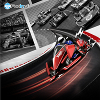 Simulateur de course automobile commercial pour parc d'attractions, machine de jeu à détection de mouvement, construction en acier, version anglaise, à monnayeur, pour intérieur