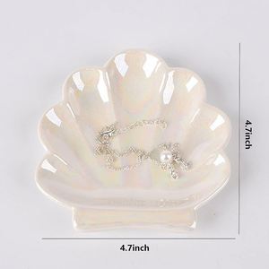Bandeja de Joyería Blanca Perla con Logotipo Personalizado, Porta Anillos, Plato Decorativo Pequeño para Anillos, Aretes y Collares - Product Image 5