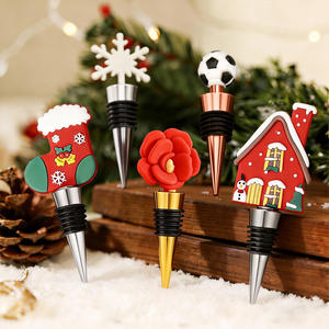 Tapón de Botella de Vino Sellado con Diseño Navideño de Fútbol, Decoración Creativa para Fiestas, Regalo Personalizado - Product Image 2