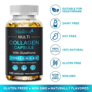 120 Pieces Multi Collagen Softgels Capsules Skin Hair Nail Health Dietary Supplement
