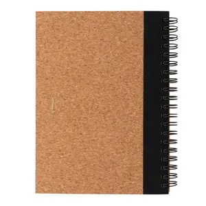 Cuaderno espiral de corcho con bolígrafo, merchandising sostenible - Product Image 6