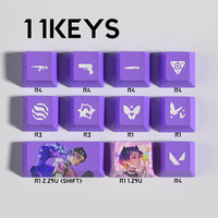 Kit d'accessoires pour touches de clavier personnalisées VAL Jett Skye VIPER Omen Gaming, 11 touches, PBT, sublimation par transfert thermique