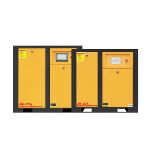 Compresseur d'air industriel à vis lubrifié stationnaire à vitesse variable (VFD) à haut rendement, refroidi par air, avec moteur PLC IE5, économie de 30 %, livraison rapide - Product Image 1
