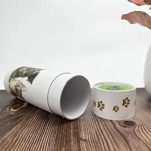 Tubo de papel Kraft personalizado Eco-Friendly Tubo de papel para embalagem de latas para alimentos para animais de estimação