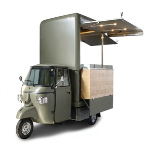 OEM KNOWN KN-350 Fiberglass Aluminum Electric Tricycle Ice Cream Ape Candy <b>Cookies</b> Food Truck Cart - Product Image 1