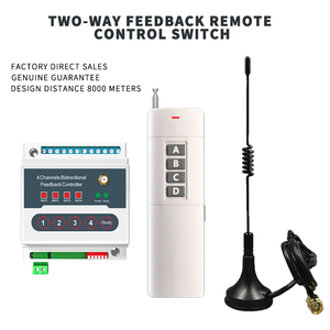Commutateur de télécommande sans fil 12V contrôleur de Module d'alimentation à rétroaction 4 voies pour pompe à eau Max 10A courant <span class=keywords><strong>5000</strong></span> mètres - Product Image 3