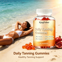 KingFisher OEM Zonnebank Gummies Supplement Suiker Vrij Astaxanthine Lycopeen voor Stralende Huid Natuurlijke Formule Groothandel