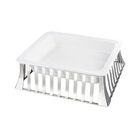 Plateaux Comptoir Conteneur Table buffet présentoir alimentaire style européen dim sum support en céramique en acier inoxydable assiette à fruits