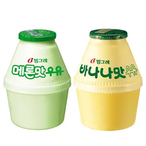 Korea Bengrain Milk Altar Banana Strawberry Cantaloupe Milk Drink 238ml * 4 Children's