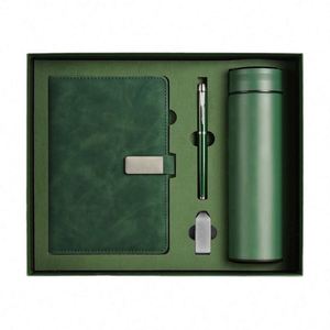 Wholesale Corporate PU Leather Notebook Gift Sets With Bottle Customizable Luxury <b>A5</b> Diary <b>Note</b> <b>Book</b> Gift Box With Pen and USB - Product Image 1