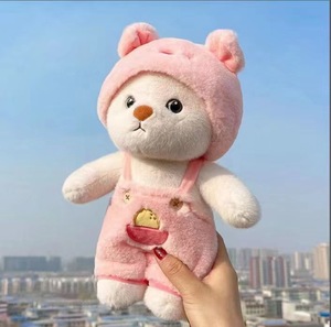 Fábrica al por mayor suave y dulce vestido cruzado oso de peluche juguetes de peluche para niños niñas - Product Image 1