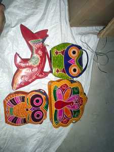 กล่องไม้รูปรถทาสีด้วยมือตามสั่งสำหรับเด็กเก็บเหรียญเครื่องประดับอัญมณีสำหรับใส่เครื่องเขียนทำจากหนัง - Product Image 2