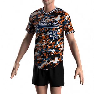 เสื้อเบสบอลลายพรางดิจิตอล ไซส์พลัส ระบายความชื้นได้ดี น้ำหนักเบา แห้งเร็ว เนื้อผ้านุ่ม ทนทาน สำหรับมืออาชีพ - Product Image 5