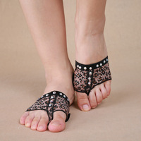 Offre Spéciale filles femmes vêtements de danse pratique imprimé léopard strass chaussures lyriques ventre chaussures en gros