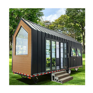 Remorque moderne Glamping Maisons Petite Maison Mobile Home Prêt à Expédier sur Roues Préfabriqué Casas Modernas Conteneur de Roue de Voyage de Voiture - Product Image 1