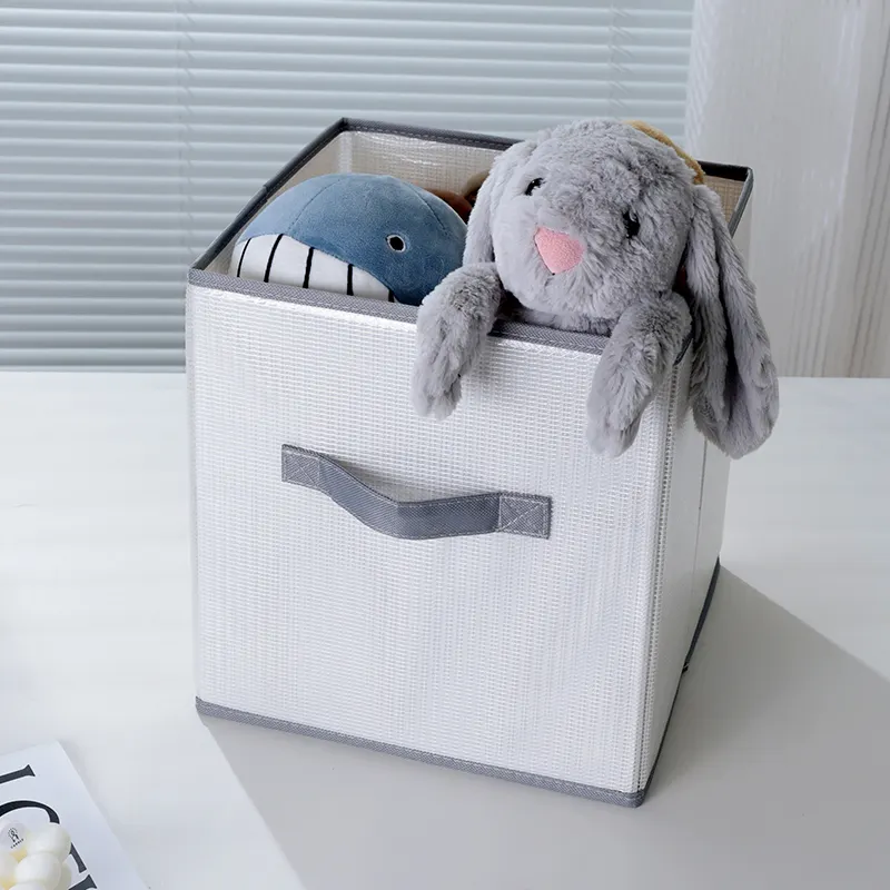 PVC Fabric Collapsible Storage Cube Bins Kids Toys Storage Foldable Storage Box for Household Organizer