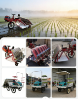 Transplanteur de riz autopropulsé YANHUI à 6 rangs, économique en main-d'œuvre, avec une marche stable sur les champs boueux