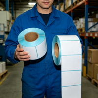 Étiquettes en papier couché brillant recyclé, résistantes aux rayures, pour imprimantes laser et jet d'encre, codes-barres d'emballage, autocollants de marquage