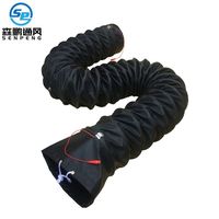 Conduit d'échappement d'accessoires de ventilateur flexibles d'ingénierie extérieure antistatique résistant aux hautes températures antidéflagrant noir