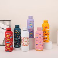 Termo de Acero Inoxidable con Diseño de Dibujos Animados para Niños, Personalizado con Logotipo de Fábrica al por Mayor, Libre de BPA, Regalo Escolar, para Viajes al Aire Libre