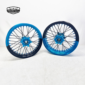 Nouvelles jantes Supermoto en alliage d'aluminium 7116-T6 à 36 rayons de 17 pouces pour YZ250 <span class=keywords><strong>YZ</strong></span> <span class=keywords><strong>125</strong></span>, jeu de jantes de moto personnalisées - Product Image 2