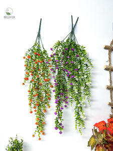 Fleurs suspendues feuilles artificielles résistantes aux UV rotin pour mur maison jardin mariage décoration de noël fleur plafond suspendu - Product Image 3