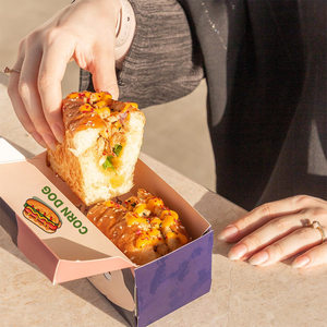 Cajas Ecológicas Personalizadas de Grado Alimenticio Reciclado <span class=keywords><strong>para</strong></span> Sándwiches, Baguettes, Hamburguesas, Aros de Cebolla Frita, Pollo Frito y <span class=keywords><strong>Comida</strong></span> <span class=keywords><strong>Francesa</strong></span> - Product Image 4
